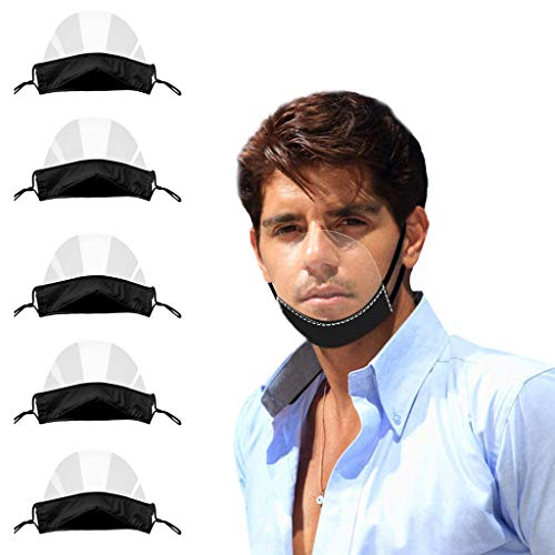 Preisvergleich Produktbild Tatopa 5 x Gesichtsvisier aus Kunststoff Schutzvisier Safety Gesichtsschutzschild Visier Gesichtsschutz Plexiglas Transparent Schutzvisier Mundschutz Plastik Gesichtsschutzschirm Face Shield