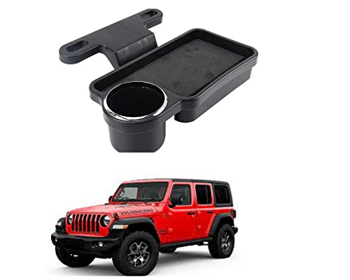 Image of Oshotto (FT-04) Foldable Car Auto Headrest Rear Back Seat Table Drink Food Cup Tray Holder Compatible with Jeep Wrangler