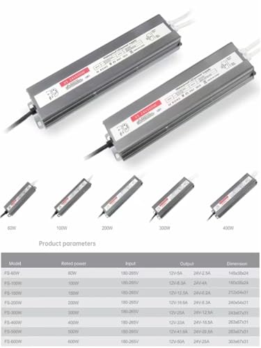 Transformateur LED pour éclairage de jardin étanche IP67 500 Watts 24V