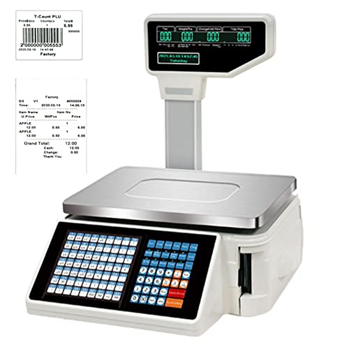 Báscula digital con lector de código y doble pantalla
