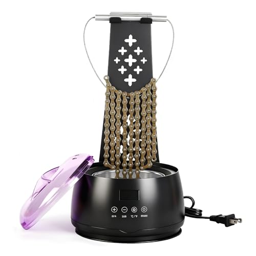 Datdifen Bicycle Chain Wax Melting System (19oz), Includes Chain Cleaning Machine and Cooling Rack. Precise Temperature Control for Rapid Melting, Professional Cleaning and Waxing Tools