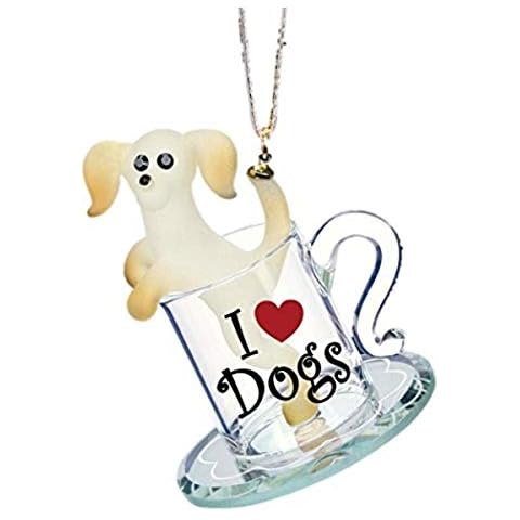 Glass Baron Dog in Cup Tree Ornament from Roy Rose Jewelry Cover