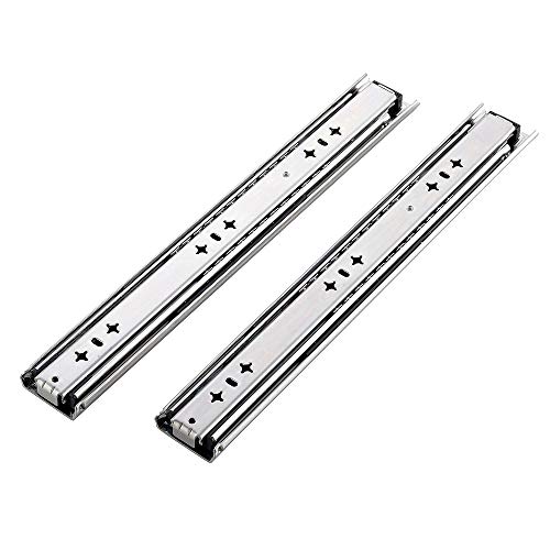 KINGO One Pair of 18 Inch Soft Close Ball Bearing 250 LB Capacity Heavy Duty Drawer Slides, Full Extension Cabinet Drawer Slides,Slide Rails Available in 16'',18'',20'',22'',36'' Lengths