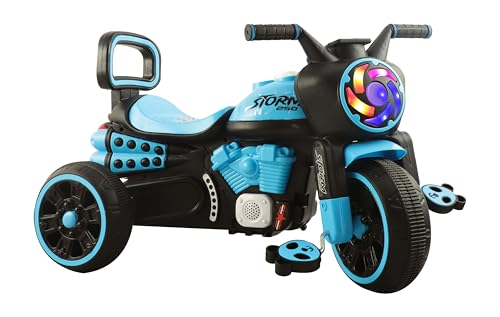 Image of Joyride Storm 250 Bike Pedal Tricycles for Kids 1 to 4 Years| Kids Cycle with Musical Horn, LED Lights,Durbale EVA Wheels | Fun Outdoor Cycle for Kids for 2 Years | 4 Colors (Blue)