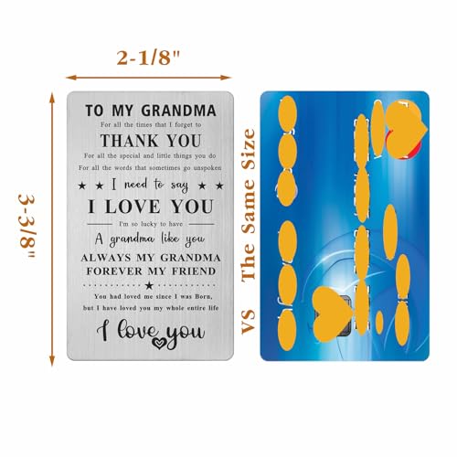 Grandma Gifts for Women, Best Grandma Gifts from Grandchildren, I Love Grandma Wallet Card2