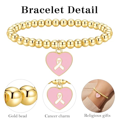 Image of Cross Bracelets for Women, Christian Gifts for Women Stocking Stuffers for Teens Cross Bracelet Imperial Nature Stone Bead Bracelet Confirmation Baptism Gift for Teen Girls Christmas Religious Gift Cathlic Faith Jewelry