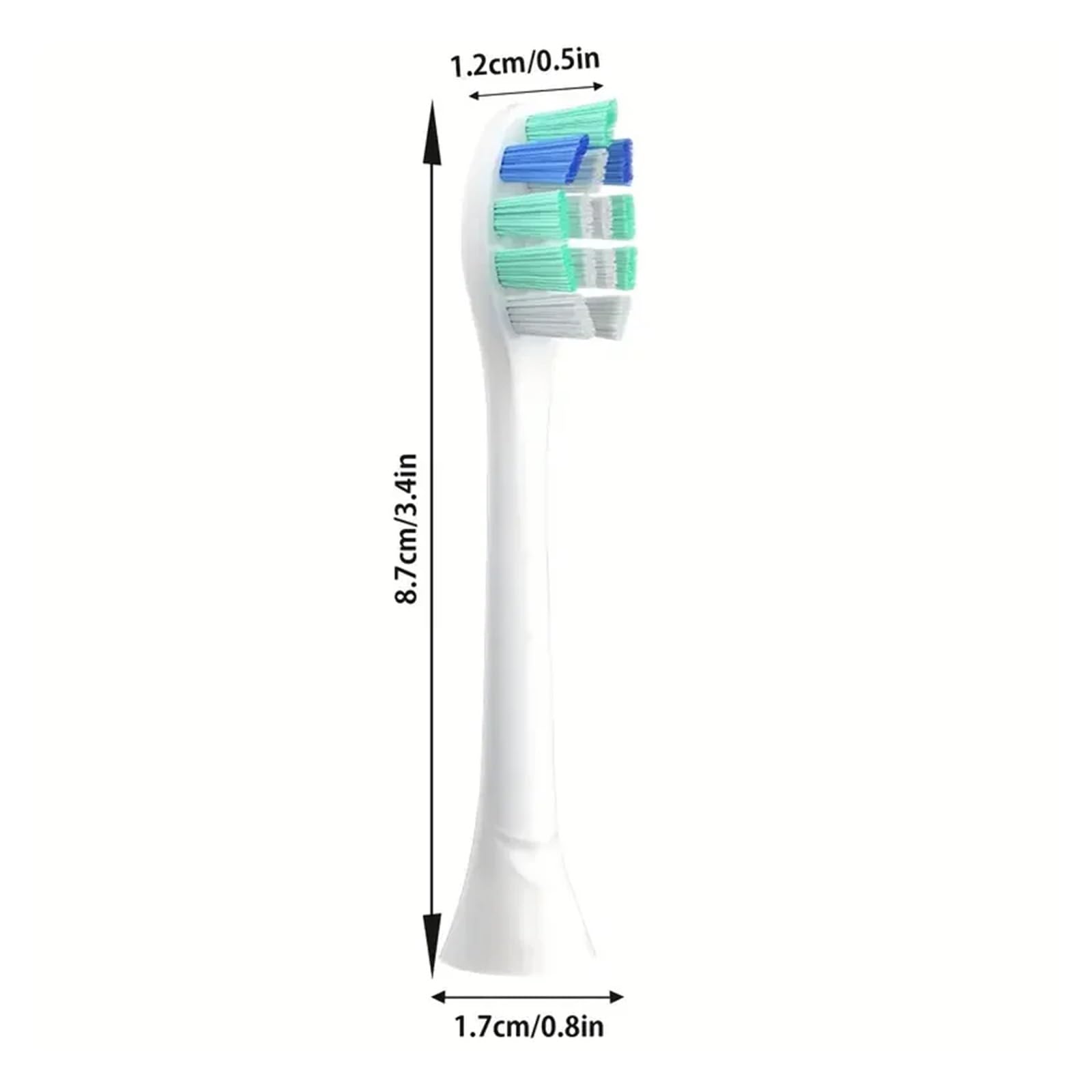 4-16 testine di ricambio per spazzolino da denti, compatibili con Philips, testine elettriche 1100 2100 4100 4300 5100 5300 6100 6500 ecc. (12 pezzi)