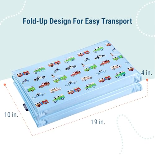 Image of Wildkin Kids Vinyl Nap Mat for Boys - Foldable Toddler Sleep Mat for Daycare, Preschool, Kindergarten & Travel, Durable & Easy to Clean, Ages 3-7, Machine Washable