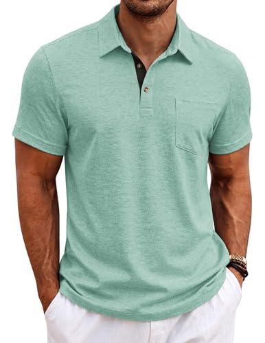 Polo de golf classique pour homme manches courtes respirant
