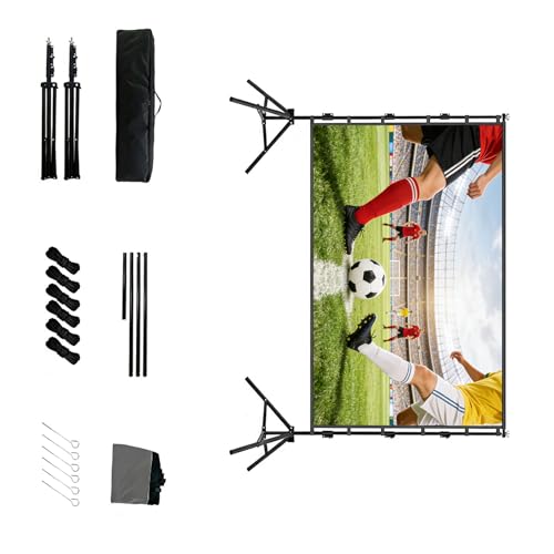 Pantalla de proyección doble soporte 16:9 para exteriores 120 pulgadas