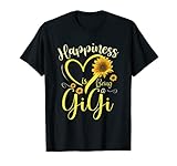 Happiness Is Being A Gigi Sunflower Mother's Day Grandma T-Shirt