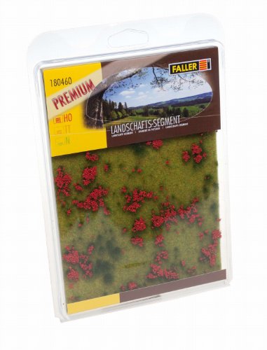 Preisvergleich Produktbild 180460 - Faller H0 - Landschafts-Segment, Blumenwiese, rot