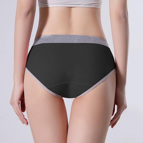Womens Underwear Cotton Mid Waist Panties Full Coverage Stretch Briefs Soft Breathable Ladies Underwear Multipack3