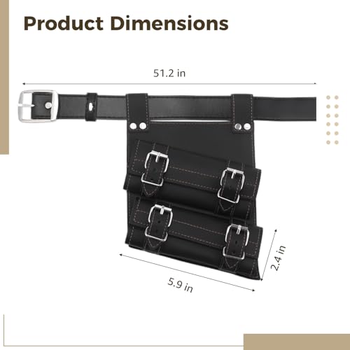 Funda de doble espada con cinturón ajustable y hebilla de metal resistente al desgaste 3