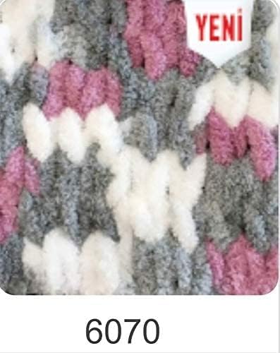 Image of Alize Puffy Color Baby Blanket Yarn Lot of 4skn 400gr 39.3 yds 100% Micropolyester Soft Yarn Hand Knitting Yarn (6070)
