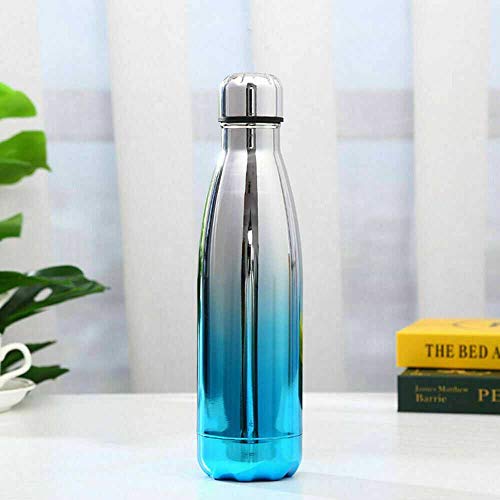 LWSS 500 ML Portable Bouteille d'eau en Acier Inoxydable Double Isolation sous Vide Sportif Bouteille De Fitness Bouteille d'eau Froide Thermos Tasse Tasse De Voyage Vert Cover