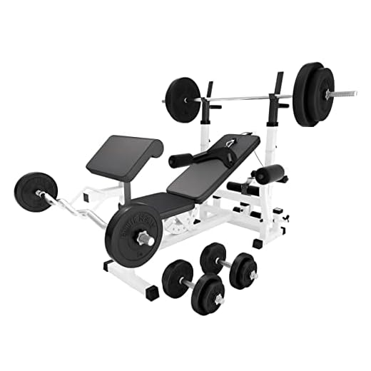 GORILLA SPORTS®Hantelbank mit Gewichten - 170 cm Hantelstange, 40/70/100 kg Hantelset, Beincurler, Butterfly, Dip-station, Curlpult - Trainingsbank, Fitnessstation, Kraftstation mit Langhantel