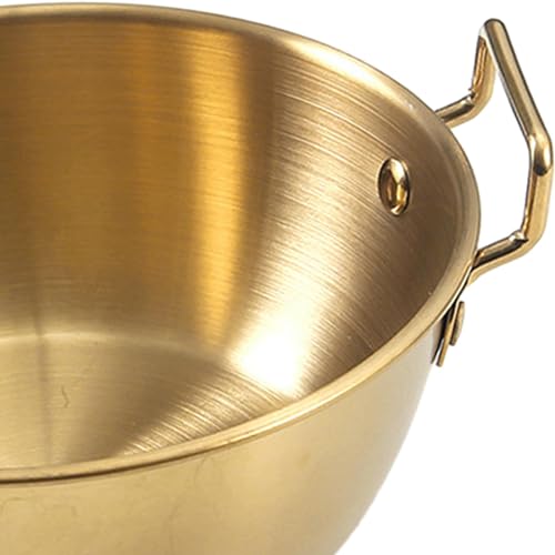 Image of Noodles Cooking Pot Milk Pot Small Ramen Pot for RV Travel Stoves Top Camping 10.5CM Gold