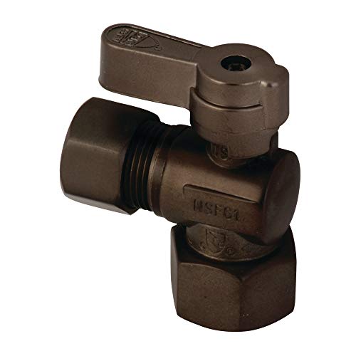 Kingston Brass KF4440ORB Fip X 1/2 OD Comp Angle Stop Valve, Oil Rubbed