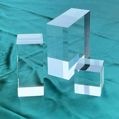 DUBTEDHOU Bloc d'affichage carré en Acrylique, Présentoir cubique en Acrylique Transparent, Plusieurs Tailles, Lot de 2(0.5cm,20x20cm) – vue 5