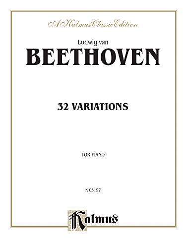 Partition Beethoven 32 Variations pour piano édition de prestige