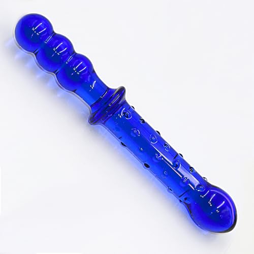 Double Ended Glass Dildo, Anal Beads – Perfect for G-Spot, Vaginal & Anal Play – Body-Safe, Lube Compatible, Waterproof Glass Dildo Toy – Hypoallergenic & Eco-Friendly – Ideal for Temperature Play