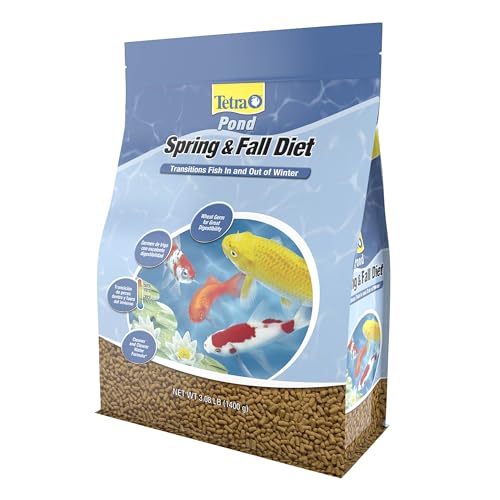 TetraPond Spring And Fall Diet 3.08 Pounds, Pond Fish Food, For Goldfish And Koi, 7 L by Tetra - Used condition - US$16.32
