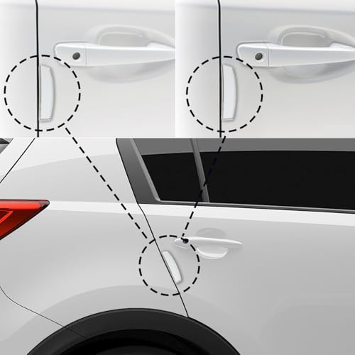 Image of KINGSWAY Car Door Edge Protection Guard Compatible with Tata Nexon EV, (Year 2023 Onwards), Car Safety Anti Dent Scratch Proof Gurads, Car Door Guard Bumper Protector, D4 White, Pack of 4 Pieces