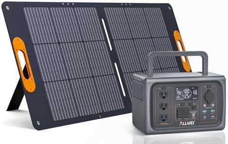 ALLWEI 500W Solar Generator with...