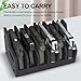 QIRANUI Soft Foam Pistol Rack for Gun Safe, Gun Cabinet, Durable Handgun Stand Organizer Accessories with Gun Slots, Compatible with Size Firearm, Revolver Pistols Holder（6 Positions） ﻿
