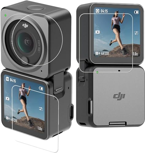 Image of M.G.R.J Tempered Glass Screen Protector for DJI Action 2 Action Camera (3 P'cs Set)