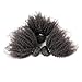 Afro Kinky Curly Bundles Human Hair 8 10 12Inches 4B 4C Afro Kinky Human Hair Bundles Virgin Hair Burmese Curly Weave Bundles for Black Women Human (1B, 8inch)