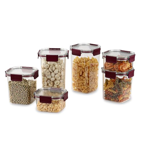 CELLO Stack Lock Fridge Storage Container Set of 6, BPA Free Air tight Kitchen Container Set, Multipurpose Storage Jar for Dry Food, Pulses, Spice (90