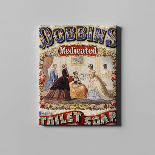 Toile Galerie Savon de toilette Dobbins' publicitaire 1869 extra large déco salon vintage