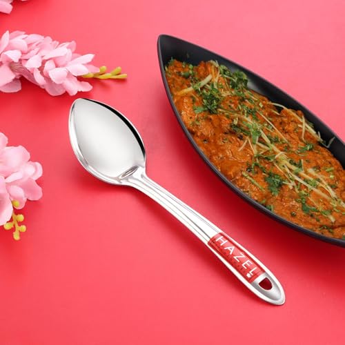 Image of HAZEL Stainless Steel Pan Shape Serving Spoon Scooper Spatula Server Kitchen Utensils