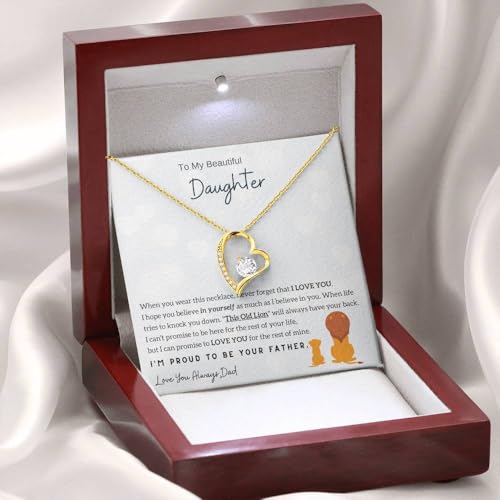 Jewelry Father Daughter Necklace - Forever Love, Proud to Be Your Father - Christmas Birthday Gift From Dad3