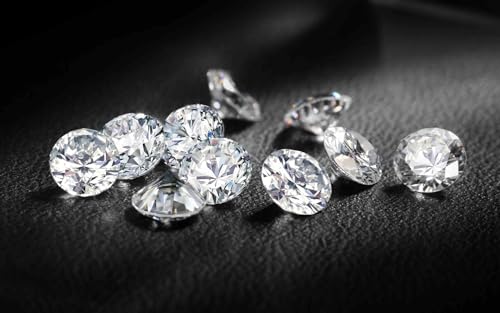 Oxyde de zirconium rond blanc de qualité AAA diamant synthétique