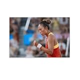 Zheng Qinwen Tennis Print Photo Art Painting Canvas Poster Home Decorative Bedroom Modern Decor Posters Gifts 08x12inch(20x30cm)
