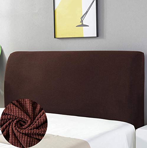 APTBJKUiU Bed Covers Headboard Headboard Cover Dustproof Thick Stretchy Bed Headboard Dustproof Cover 360° All-Round Package for Bedroom Decoration Dark Brown 200 cm (79"-87")