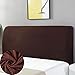 Housse Tete de lit tête de lit de Couvre Couleur Unie Protection Décoration de Chambre adaptée à la Plupart des têtes de lit Marron foncé 200cm(Tête de lit 79"-87")