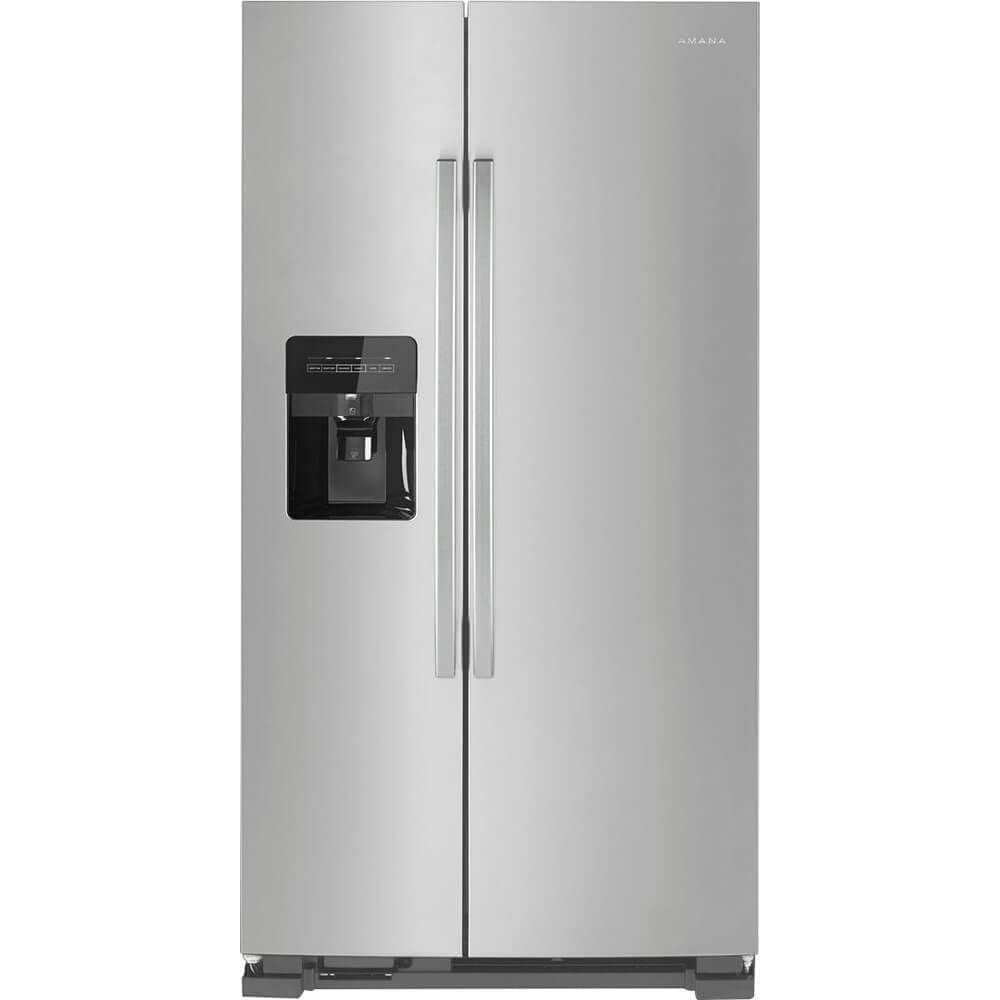 Photo 1 of **STOCK IMAGE IS A REFERENCE- SEE NOTES**  AMANA  21.4 Cu. Ft. Stainless Side-by-Side Refrigerator