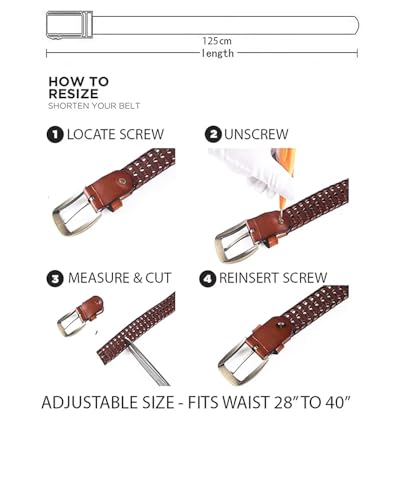 Image of GIOLYNN Men's Genuine Leather Belt for Men, Formal /Casual,Autolock,Black | Choose Size Waist Size | (Black)