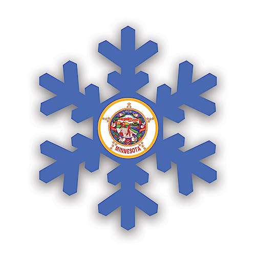 fagraphix Minnesota Snowflake Sticker Decal - Self Adhesive