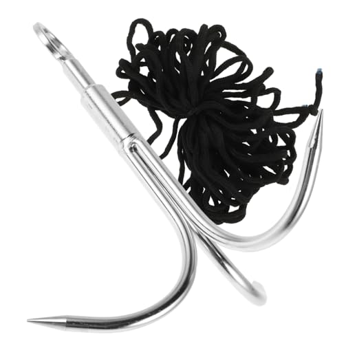 EXHUMKY Wasserankerhaken Enterhaken Mit Seil Bergsteigerhaken Finishing Haken Hängehaken Edelstahl Langstreckenhaken Werkzeughaken DREI Klauen Kleiner Enterhaken