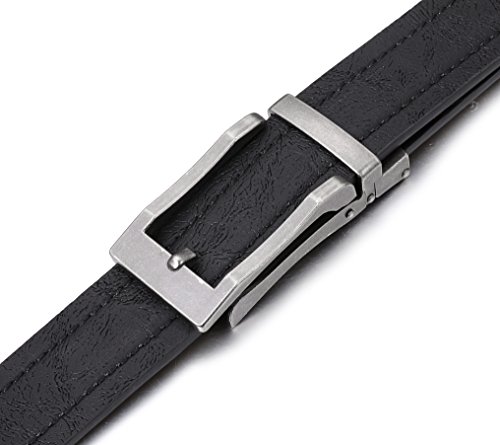 Image of Marino Men's Comfort Click Ratchet Belt Casual Leather Belt for Men - Automatic Linxx Buckle, 1 3 /8 inch Wide - Elegant Gift Box