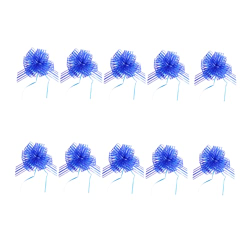 KONTONTY 10pcs Wedding Bows Decoration Bow Maker Christmas Bows Wrapping Bow Ribbon Large Pull Bows Presents Bows DIY Wreath Bow Christmas Christmas Ornament Bow Snow Yarn Wedding Car