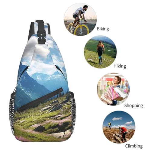 Bolso tipo sling unisex negro para trekking y viaje miniatura 5