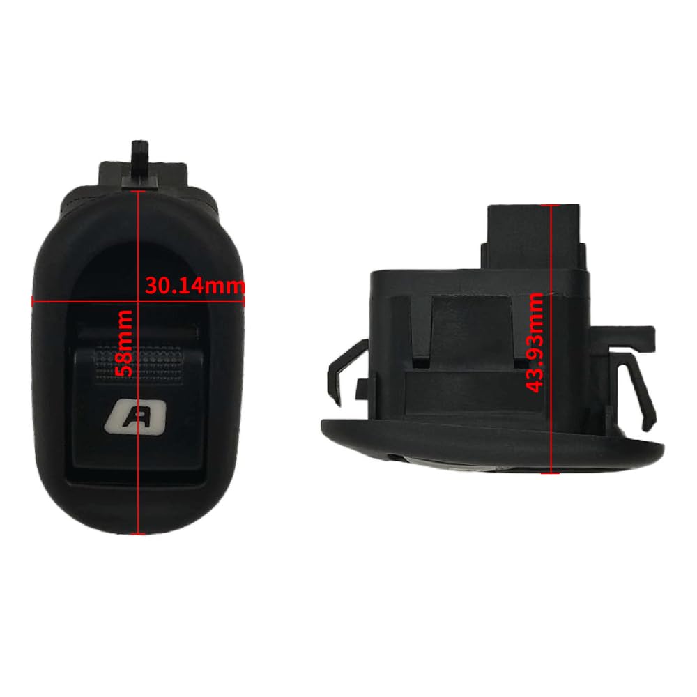 Pulsantiera Finestra Auto Per Citroen C2 C3 E Peugeot 1007 - Interruttore 4 Pin, Ricambio OEM 6554.L7 - Foto 8