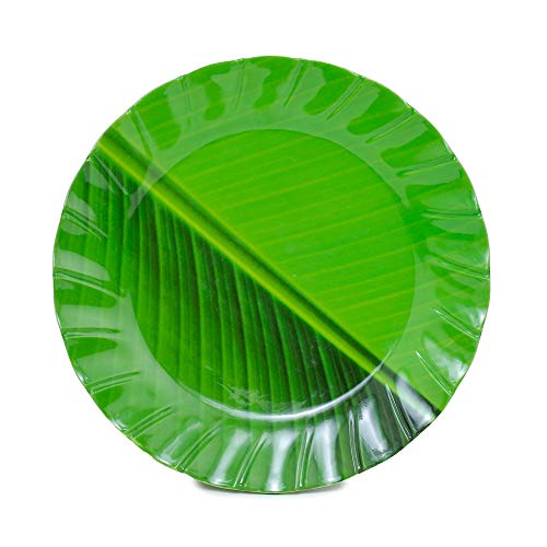 Melamine Crockery Half Plate(20 cm Diameter, Set of 6 pcs) Green Kela Ptta