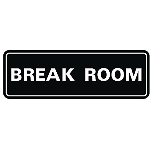 Plaque murale 3x9 pouces Large noir mat avec support rigide Standard Break pièce